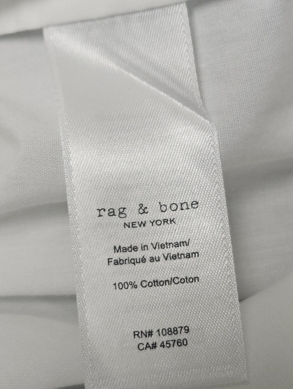 RAG & BONE MAURA POPLIN SHIRT WHITE SMALL - Picture 8 of 9